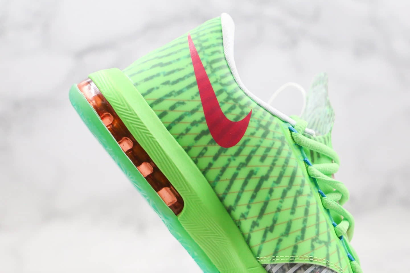 耐克Nike Zoom KD VI EP SJX纯原版本杜兰特6代篮球鞋灰绿蓝色支持实战原档案数据开发 货号：599424-121