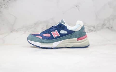 新百伦New Balance Made in USA M992纯原版本美产血统NB992蓝粉色原鞋开模一比一打造 货号：W992NT