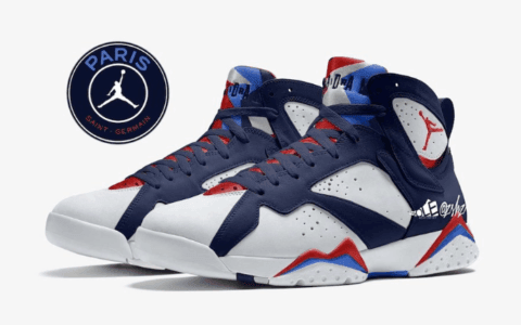 大巴黎联名新作！全新AJ7“PSG”首度曝光！ 货号：CZ0789-105