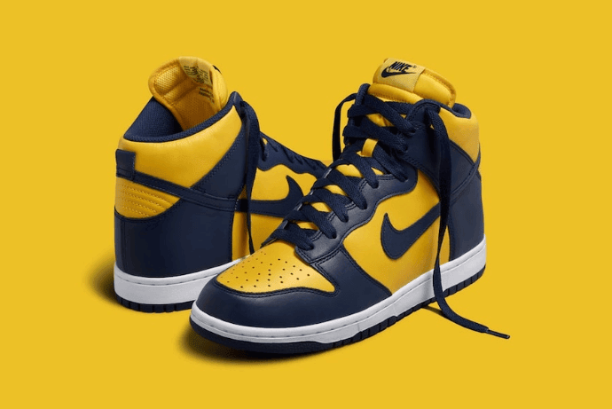 Nike Dunk High密歇根大学配色复刻回归！今年9月登场！ 货号：CZ8149-700