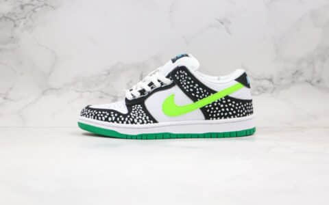 耐克Nike SB Dunk Low Loon纯原版本SB板鞋斑点黑绿原标原盒 货号：313170-011