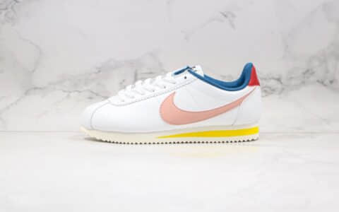 耐克Nike Classic Cortez纯原版本阿甘系列复古跑鞋白粉蓝色原楦头纸板打造原盒原标 货号：807471-114