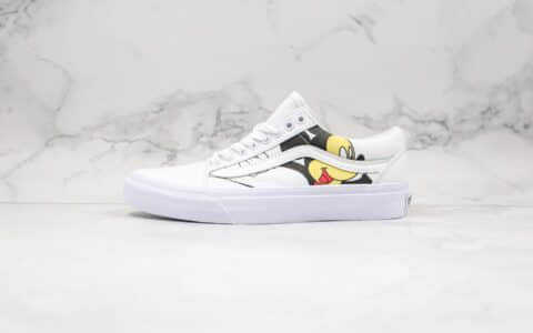 万斯Disney x Vans Old Skool公司级版本迪士尼米老鼠联名款板鞋白色原标原盒 货号：VN000D3HY28