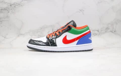 乔丹Air Jordan 1 Low纯原版本低帮AJ1多色拼接原装头层内置气垫 货号：CZ4776-101