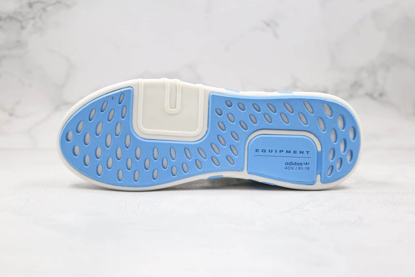 阿迪达斯adidas EQT BASK ADV纯原版本三叶草慢跑鞋白蓝色原鞋开模 货号：FU9391