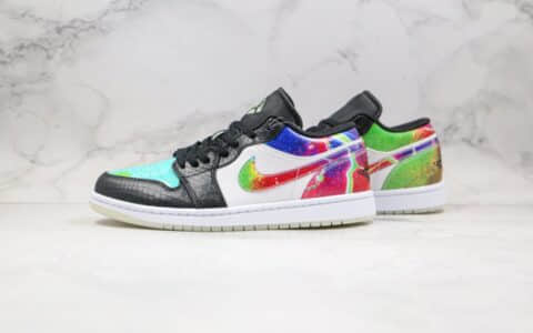 乔丹Air Jordan 1 Low纯原版本低帮AJ1星空夜光外底太空主题银河配色内置气垫原楦头纸板打造 货号：CW7309-090