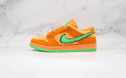 耐克Grateful Dead x Nike SB Dunk Low “Orange Bear”纯原版本小熊联名SB板鞋橙色小熊原厂麂皮内置气垫 货号：CJ5378-800