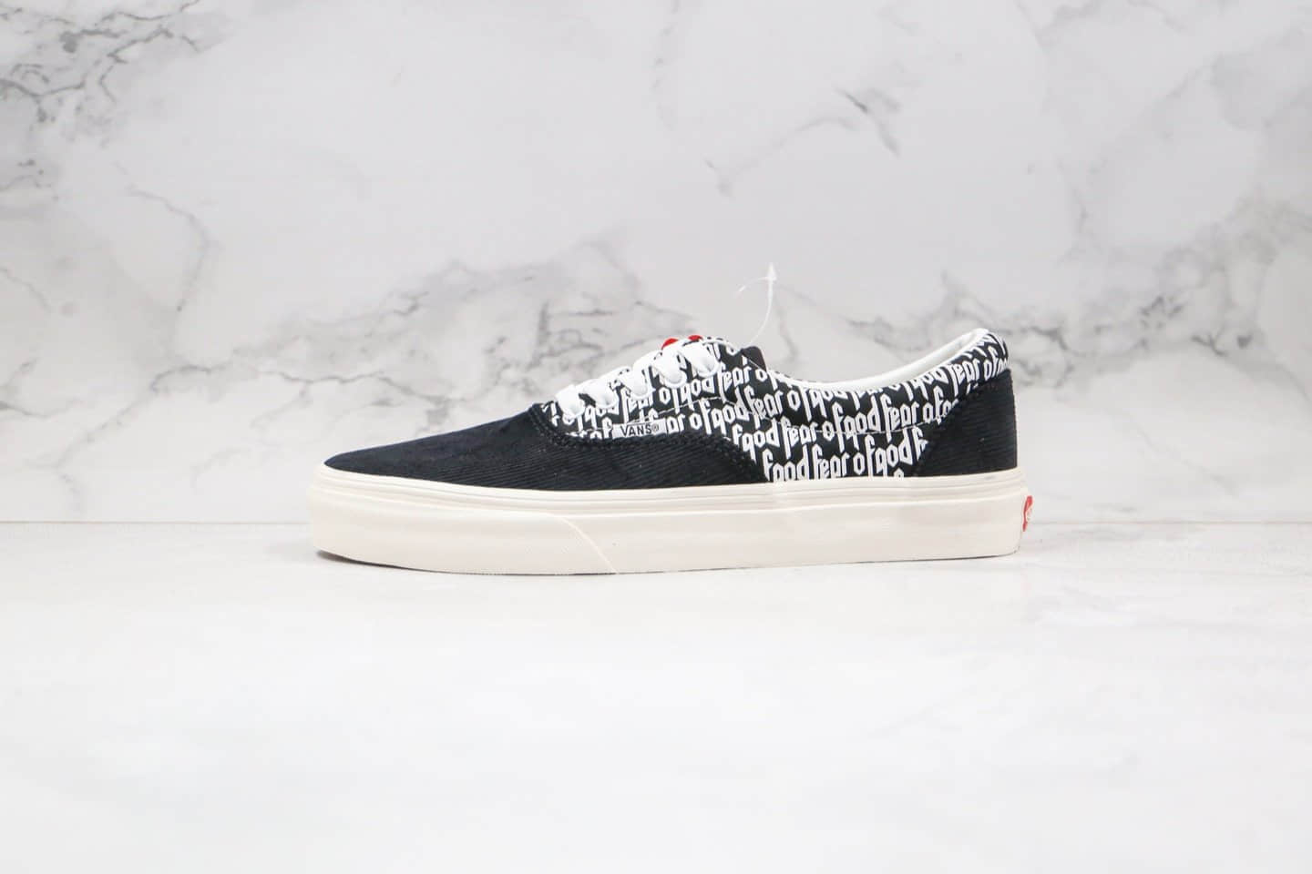 万斯Fear of God × Vans Era 95 DX公司级版本敬畏上帝联名灯芯绒板鞋黑白色高清洁二次硫化工艺