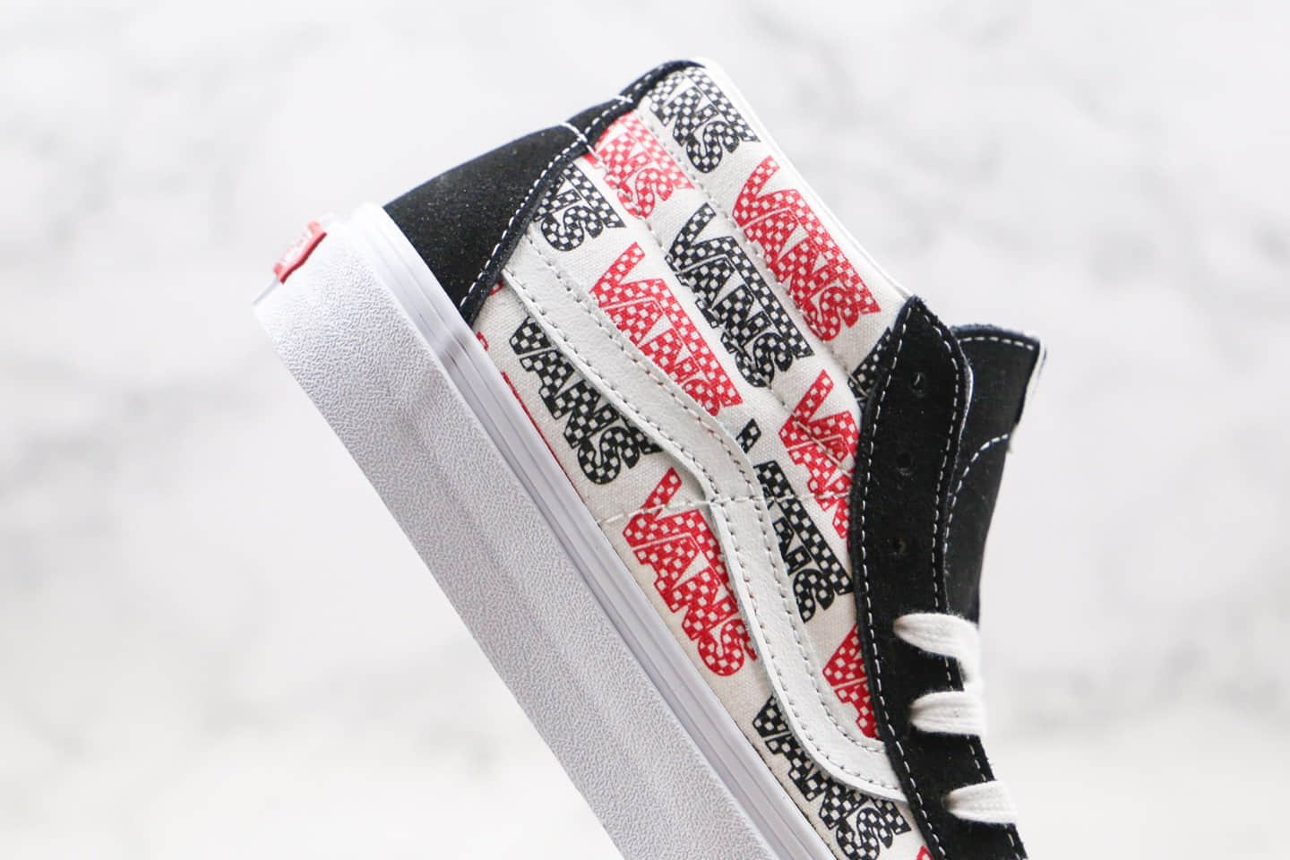 万斯Vans SK8-Mid Reissue公司级版本中帮板鞋字母印花涂鸦彩色logo黑白红色原鞋开模 货号：VN0A391F2BQ