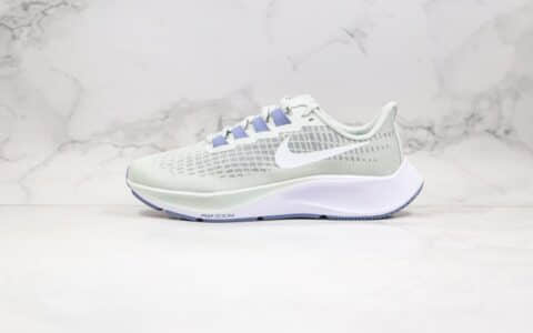 耐克Nike Zoom Pegasus 37公司级版本登月37代超轻网面透气跑步鞋灰绿色正确鞋盒钢印 货号：BQ9647-006