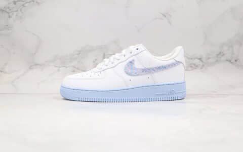 耐克Nike Air Force 1 Low“Hydrogen Blue”纯原版本空军一号低帮AF1氢蓝色内置真Sole气垫 货号：CZ0377-100