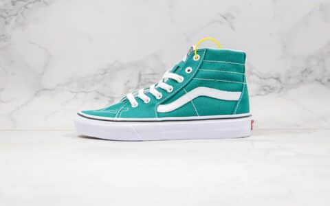 万斯Vans SK8-HI TAPERED公司级版本高帮夏季超薄绿色硫化帆布鞋原档案数据开发 货号：VN0A4U16RW8