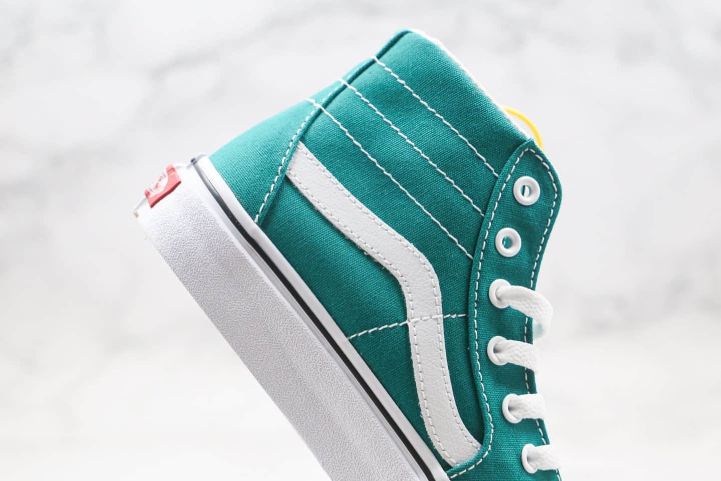 万斯Vans SK8-HI TAPERED公司级版本高帮夏季超薄绿色硫化帆布鞋原档案数据开发 货号：VN0A4U16RW8