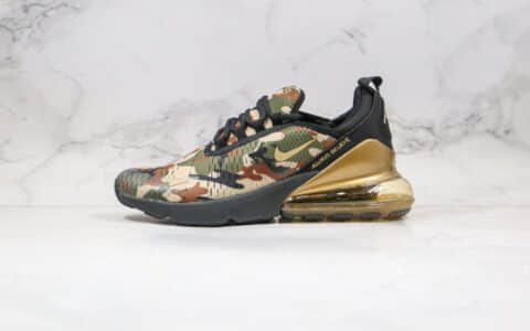 耐克Nike Air Max 270公司级版本半掌气垫慢跑鞋迷彩原盒原标 货号：BV7112-001