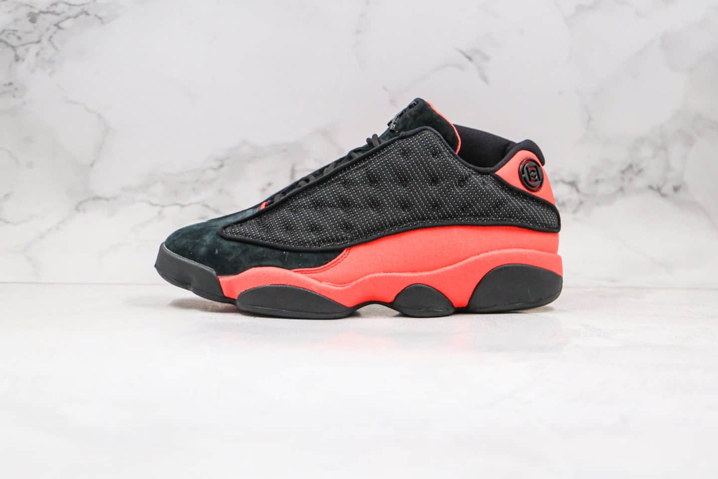 乔丹CLOT x Air Jordan 13 Low “Black and red”纯原版本陈冠希亲友限定低帮AJ13黑红色真碳原厂皮料 货号：AT3102-006