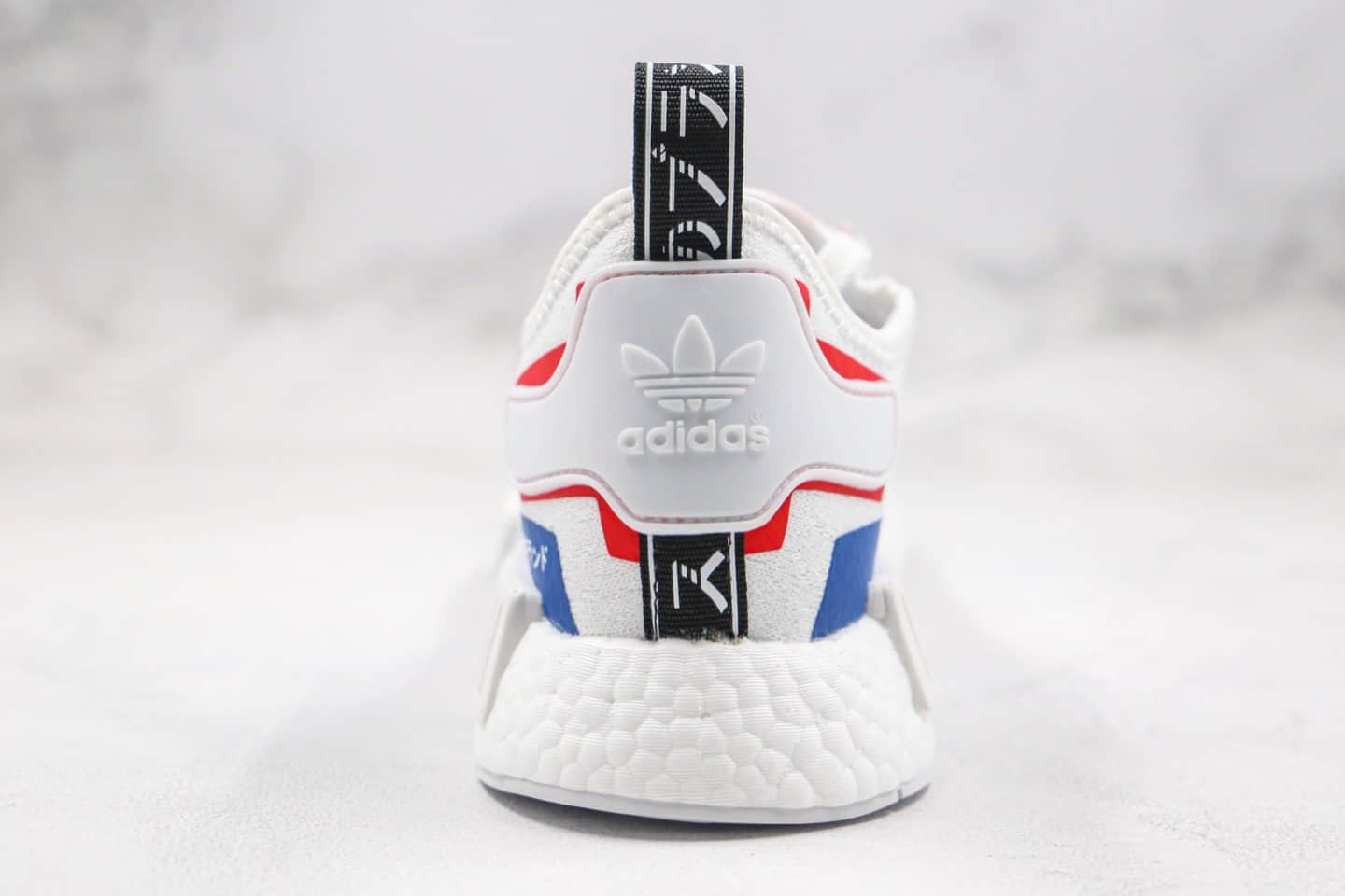 阿迪达斯adidas NMD R1纯原版本爆米花跑鞋NMD日文撞色白彩虹配色内置真爆米花缓震大底 货号：FY1432