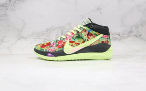 耐克Nike KD 13 GE Funkl纯原版本杜兰特13代篮球鞋花瓣花卉黑绿色内置气垫支持实战 货号：CI9948-601