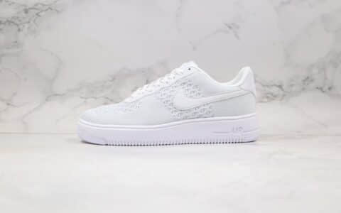 耐克Nike Air Force 1 Flyknit 2.0纯原版本低帮空军一号编织轻便款白色原楦头纸板打造 货号：AV3042-100