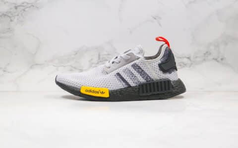 阿迪达斯Adidas NMD R1 Primeknit Triple Black纯原版本爆米花NMD跑鞋灰黑色原楦头纸板打造 货号：FV3986