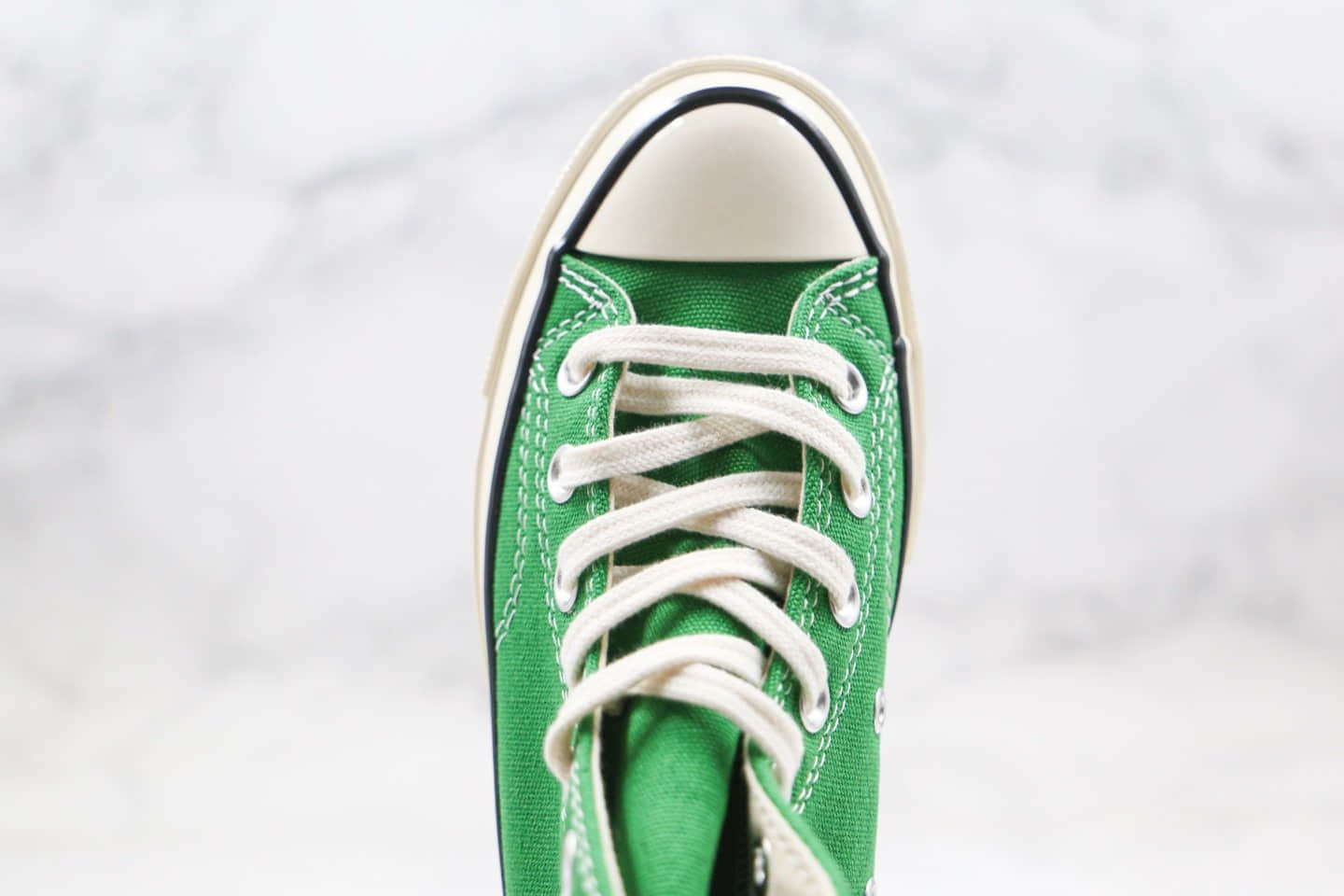 匡威Converse x Sprite公司级版本雪碧汽水联名款高帮绿色帆布鞋正确双围条PU硅蓝软中底 货号：188603C