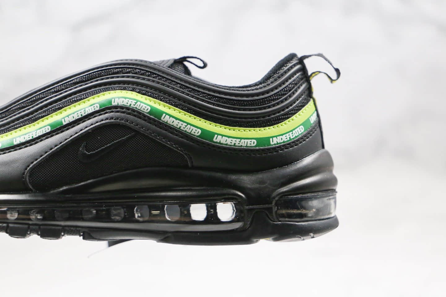 耐克Nike AIR MAX 97纯原版本子弹头气垫鞋Max97黑绿色内置全掌真气垫原鞋开模一比一打造 货号：AJ1986-111