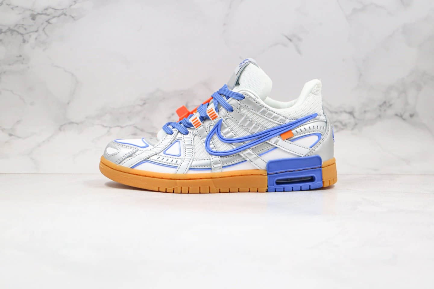 耐克Nike Air Off-White™ x Rubber Dunk纯原版本联名款坦克白蓝色DUNK板鞋原楦头纸板打造 货号：CU6015-100