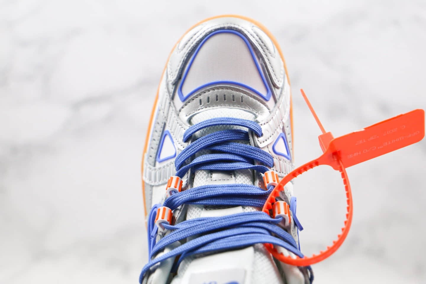 耐克Nike Air Off-White™ x Rubber Dunk纯原版本联名款坦克白蓝色DUNK板鞋原楦头纸板打造 货号：CU6015-100