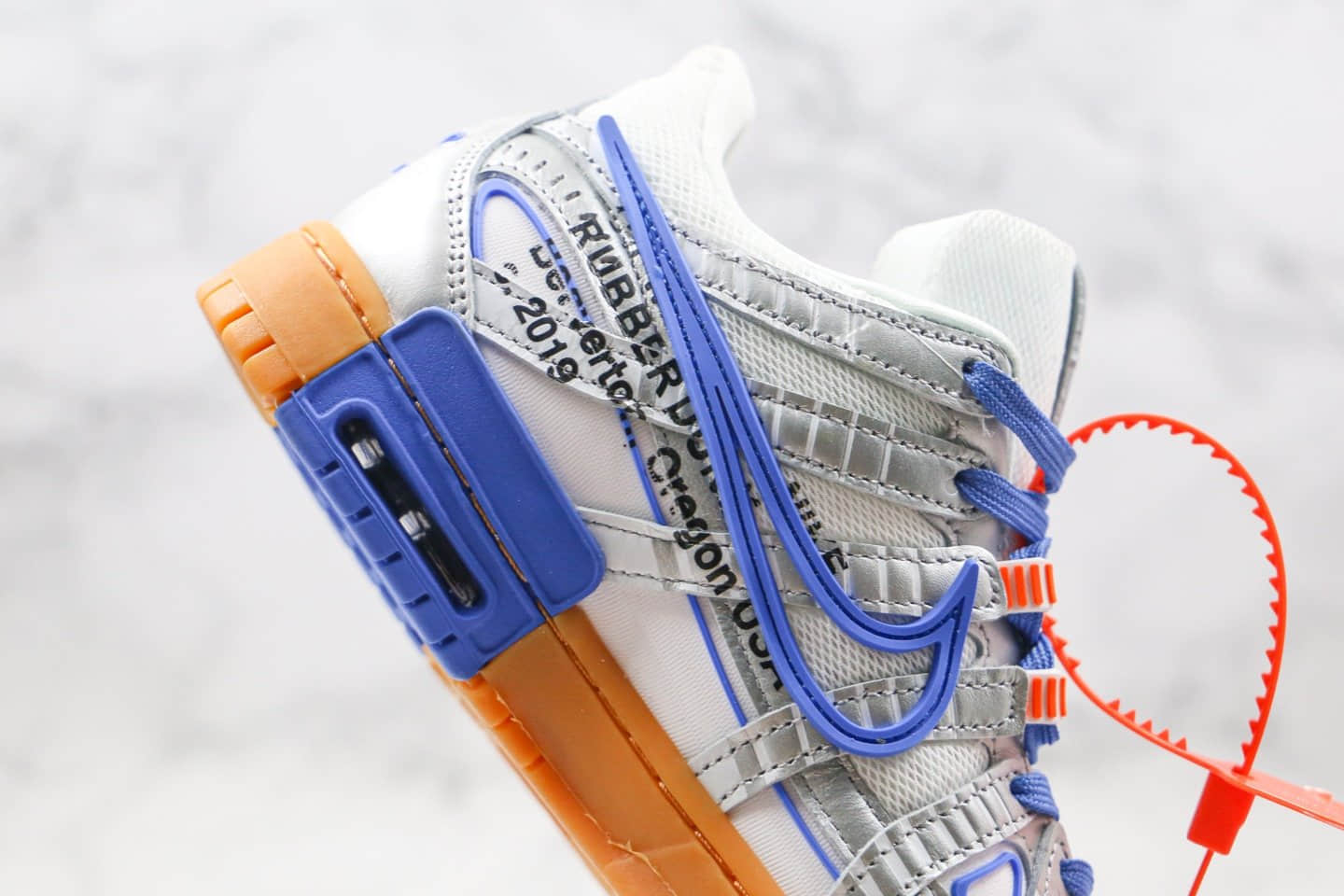 耐克Nike Air Off-White™ x Rubber Dunk纯原版本联名款坦克白蓝色DUNK板鞋原楦头纸板打造 货号：CU6015-100