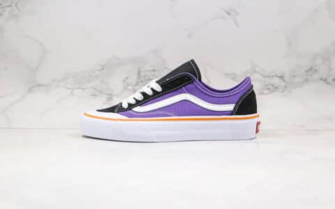 万斯Vans STYLE 36 DECON SF公司级版本低帮半月包头硫化板鞋紫黑色橘色围条原厂硫化大底内置钢印