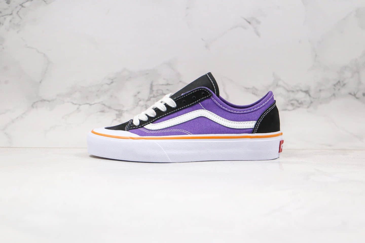 万斯Vans STYLE 36 DECON SF公司级版本低帮半月包头硫化板鞋紫黑色橘色围条原厂硫化大底内置钢印