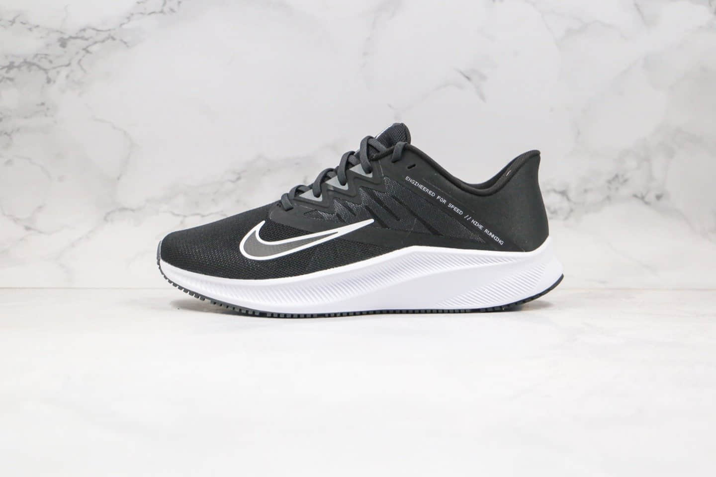 耐克Nike Quest 3公司级版本极速3代跑鞋黑白色原材打造 货号：CD0230-002