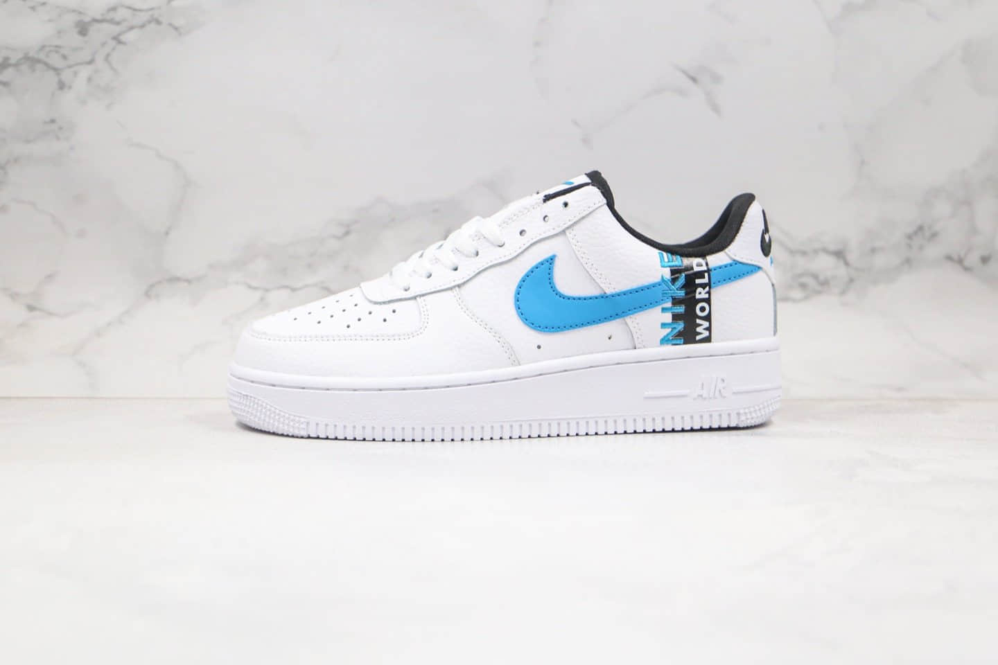 耐克Nike Air Force 1公司级版本低帮AF1空军一号换钩篮球之星白蓝色内置solo气垫 货号：CK6924-100