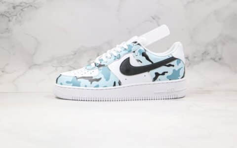 耐克Nike Air Force 1 Low’07 RS公司级版本空军一号海外限定天蓝白迷彩原楦头纸板打造 货号：315122-BYC