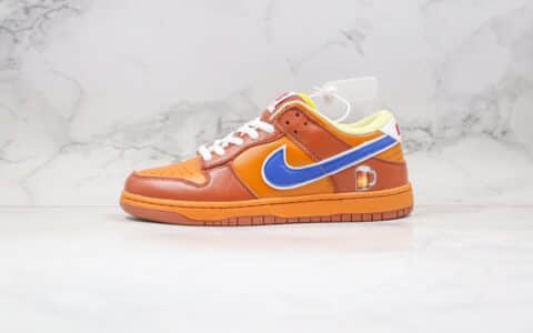 耐克Nike Dunk Low Pro 2020版纯原版本低帮啤酒棕蓝小麦色SB DUNK板鞋内置Zoom气垫 货号：3131170-741