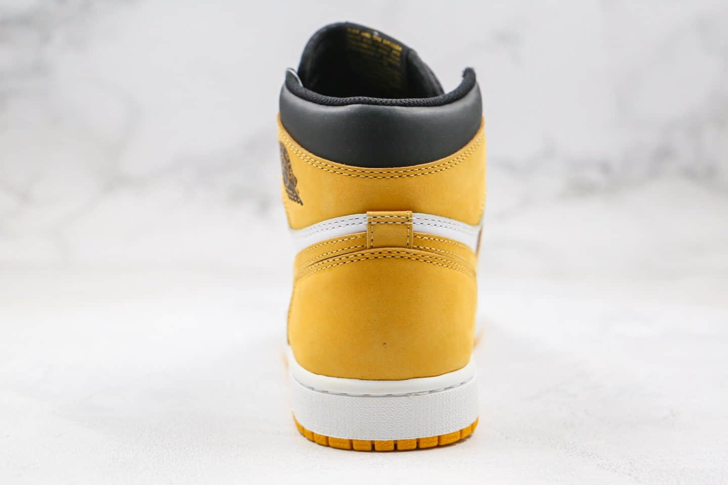 乔丹Air Jordan 1 Retro High OG Yellow Ochre纯原版本高帮AJ1黑黄脚趾正确后跟定型原厂皮料 货号：555088-109