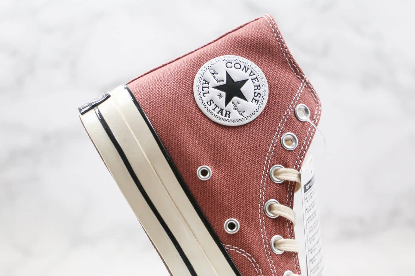 匡威Converse Chuck 70s公司级版本高帮帆布鞋字母涂鸦豆沙粉色蓝底双围条 货号：167697C