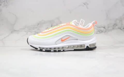 耐克Nike Air Max 97 ESS纯原版本子弹跑鞋白甜瓜橙原楦开发楦型 货号：CZ6087-100