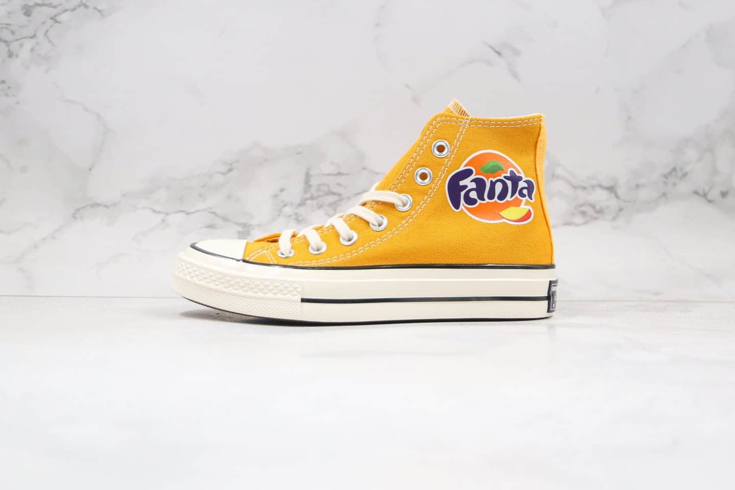 匡威Fanta x Converse 1970s公司级版本芬达联名1970s高帮帆布鞋黄色蓝底双围条 货号：188604C