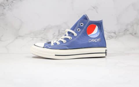 匡威Pepsi x Converse 1970s公司级版本百事可乐联名高帮帆布鞋高清洁度 货号：188605C