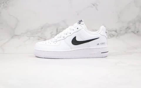 耐克Nike Air Force 1 Low纯原版本AF1空军一号低帮白黑色镂空Logo内置全掌Solo 货号：CZ7377-100