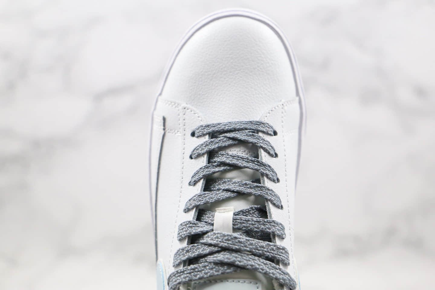 耐克Nike Blazer Low公司级版本开拓者低帮皮面板鞋白灰蓝色3M反光原楦开发 货号：454471-012
