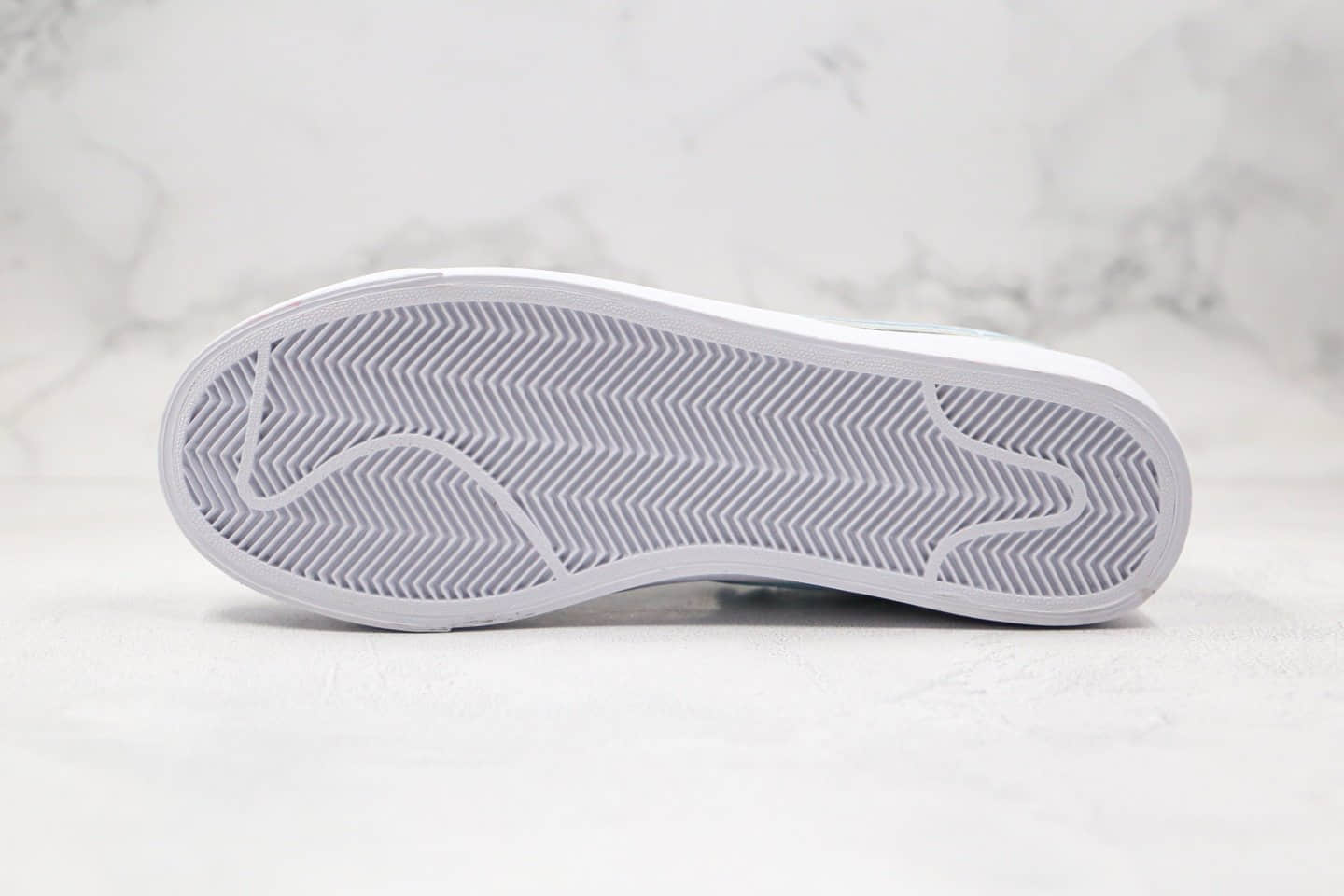 耐克Nike Blazer Low公司级版本开拓者低帮皮面板鞋白灰蓝色3M反光原楦开发 货号：454471-012