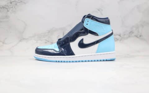 乔丹Air Jordan 1 Retro High OG“UNC Patent”纯原版本高帮AJ1全明星漆皮北卡蓝原鞋开发原盒原标 货号：CD0461-401