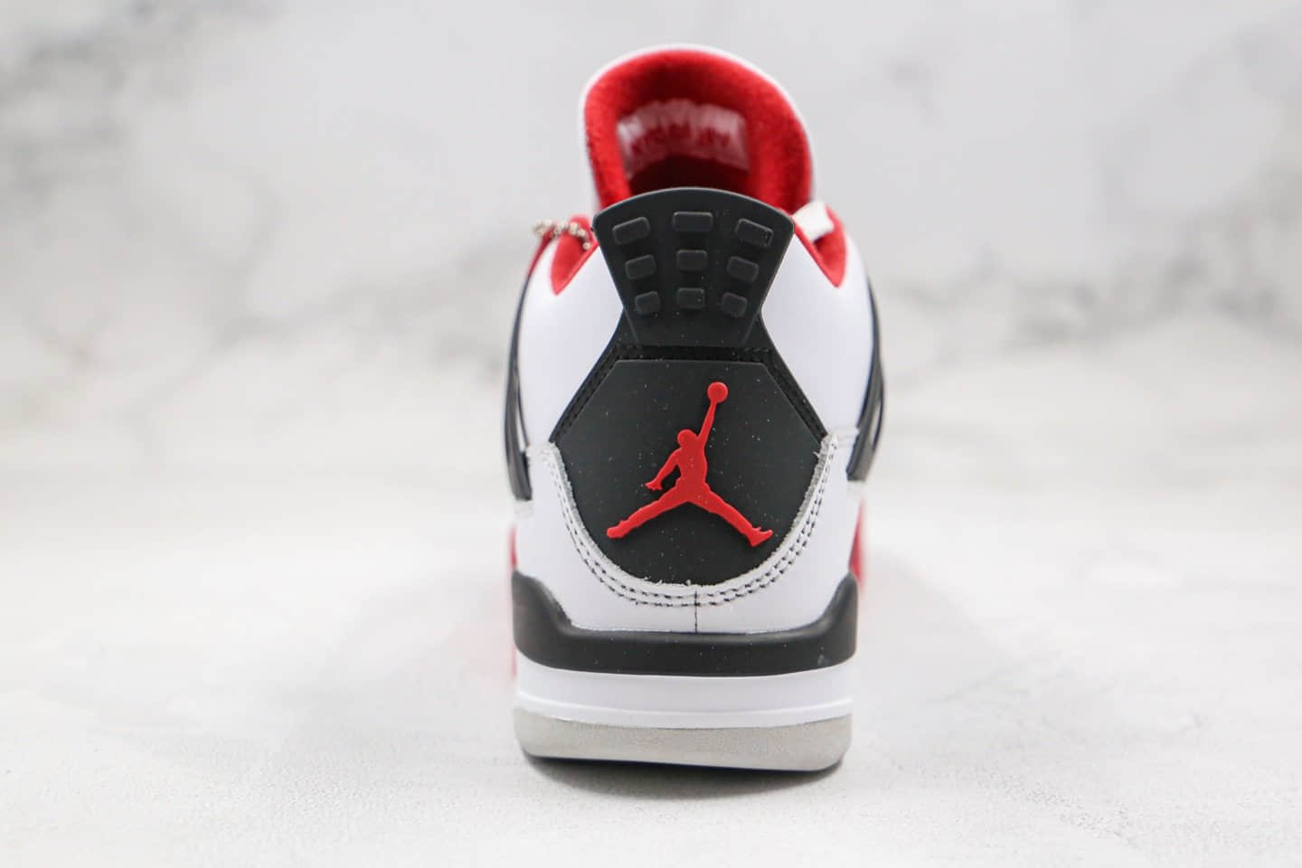 乔丹Air Jordan 4“Fire Red”纯原版本AJ4白红赛车原厂头层皮原盒原标 货号：308497-110