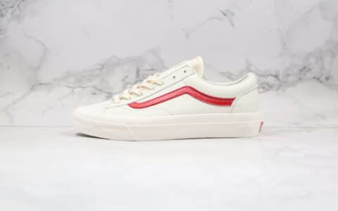 万斯Vans OG Style 36 LX公司级版本小红书爆款皮面板鞋白红色原楦原盒原厂硫化大底