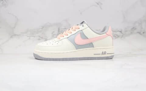 耐克Nike Air Force 1 Low（2020）Pink white LF纯原版本低帮空军一号板鞋灰粉色梦巴黎配色内置Sole气垫 货号：CW7584-101