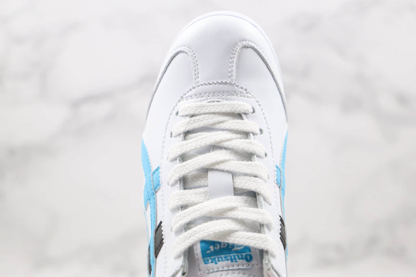 亚瑟士Asics Tiger Mexico 66纯原版本鬼冢虎阿斯克帆布鞋白蓝黑色四联吊牌齐全原盒原标 货号：B808K-0822