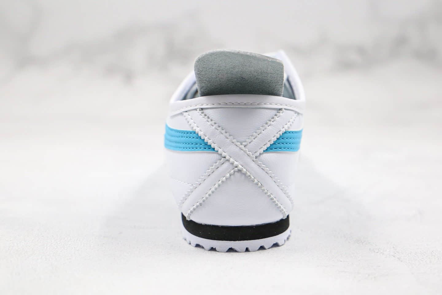 亚瑟士Asics Tiger Mexico 66纯原版本鬼冢虎阿斯克帆布鞋白蓝黑色四联吊牌齐全原盒原标 货号：B808K-0822