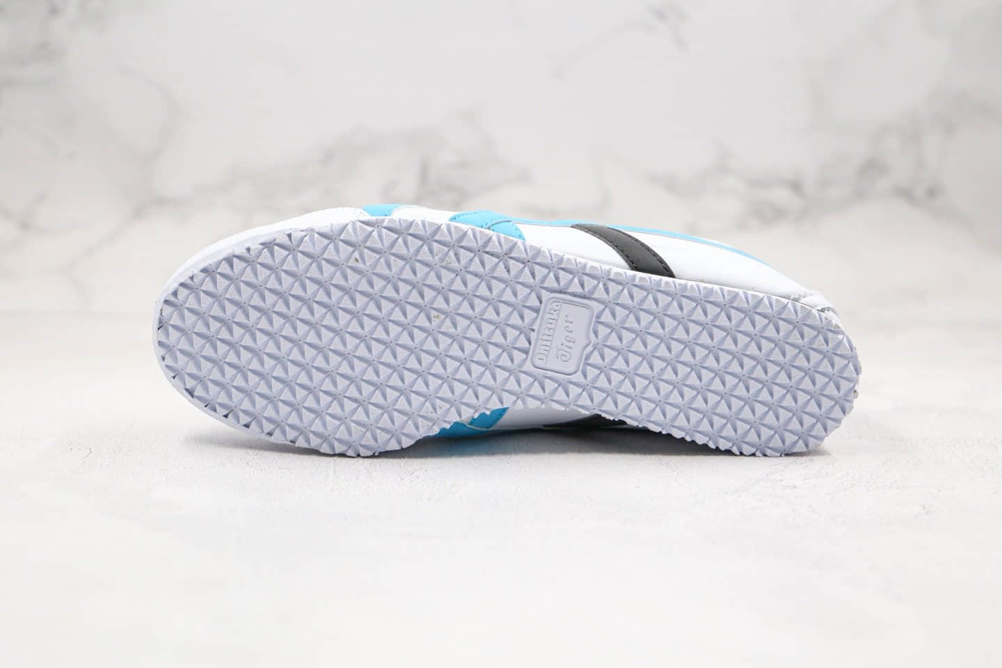 亚瑟士Asics Tiger Mexico 66纯原版本鬼冢虎阿斯克帆布鞋白蓝黑色四联吊牌齐全原盒原标 货号：B808K-0822