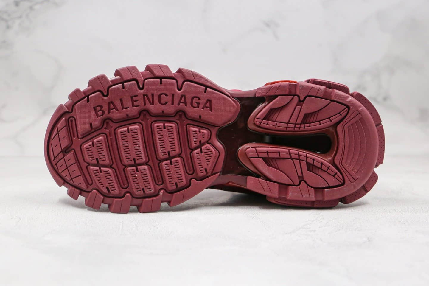 巴黎世家Balenciaga Sneaker Tess s.Gomma MAILLE WHITE ORANGE纯原版本复古老爹鞋3.0酒红色原档案数据开发原盒配件齐全